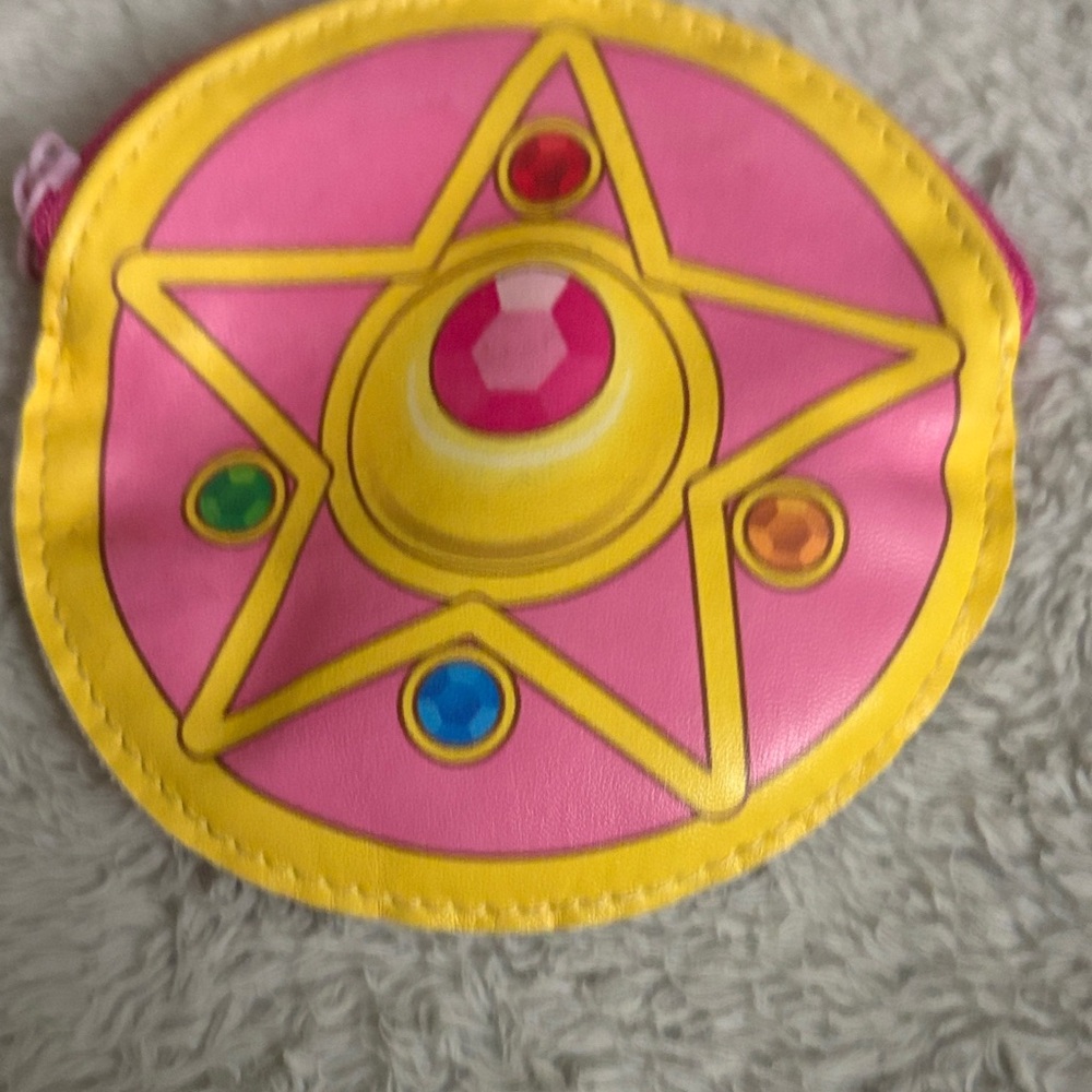 Pink and Yellow Star Coin Pouch